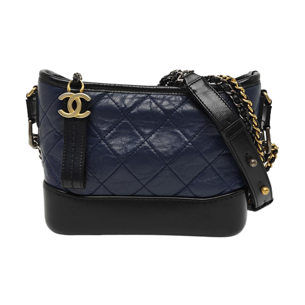 GABRIELLE Small Quilted Calfskin Blue