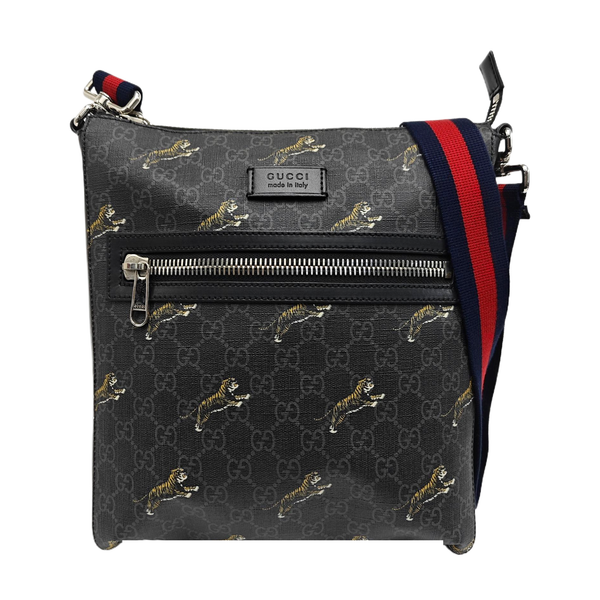 GG Supreme Monogram Coated Canvas Black