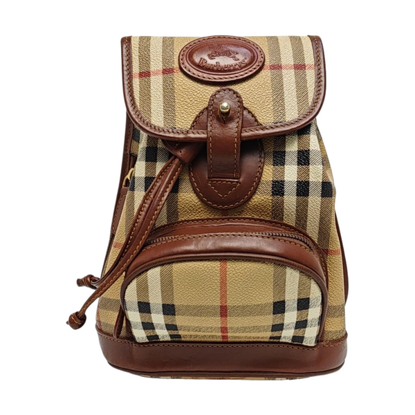 Coated Canvas Backpack Brown