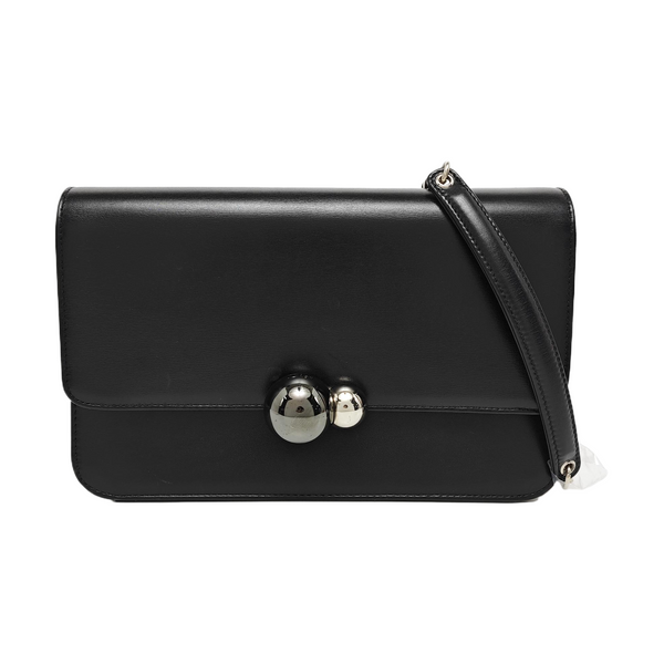 Leather Shoulder Bag Black