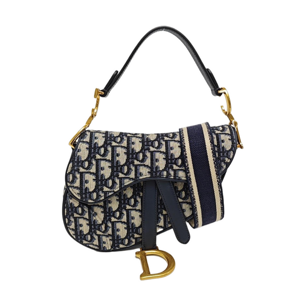 Saddle Mini Oblique Canvas Blue