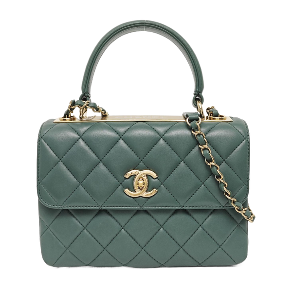 TRENDY CC Quilted Lambskin Green