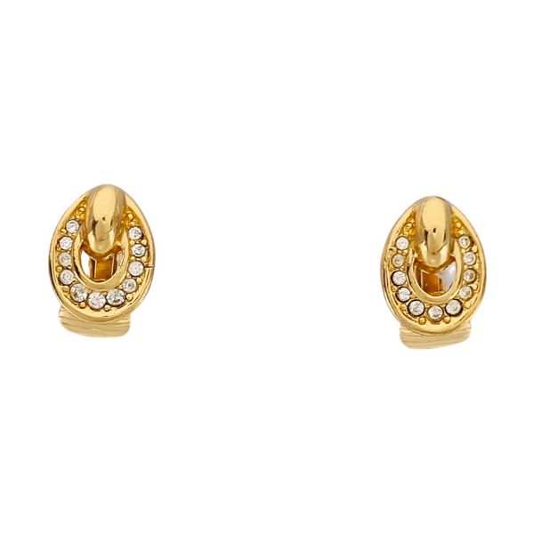 Metal Gold Clip On Earrings