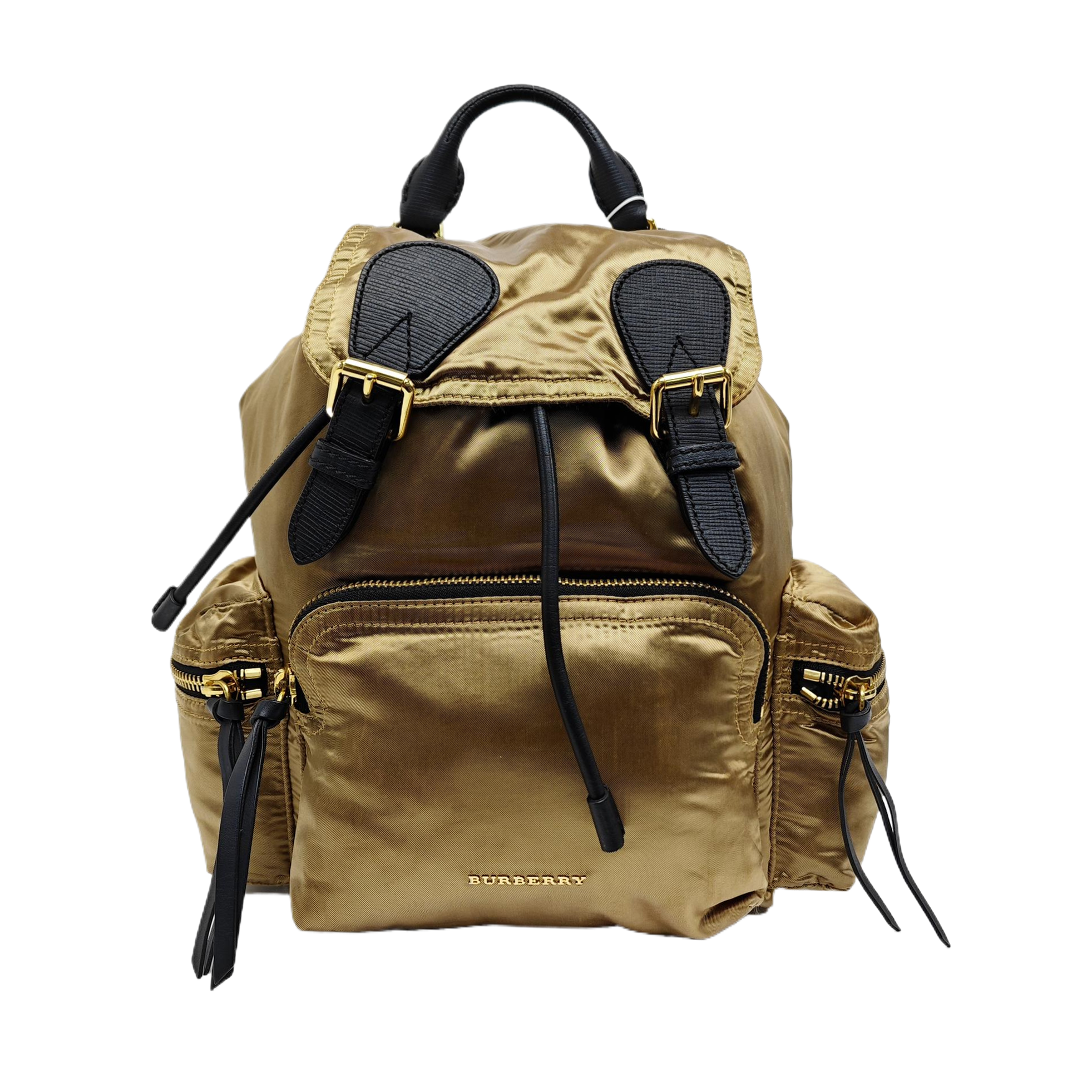 Burberry The Medium Rucksack in Two-tone Nylon and Leather, Yellow