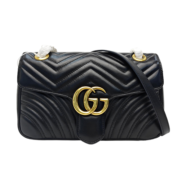 GG Marmont Medium Quilted Calfskin Black