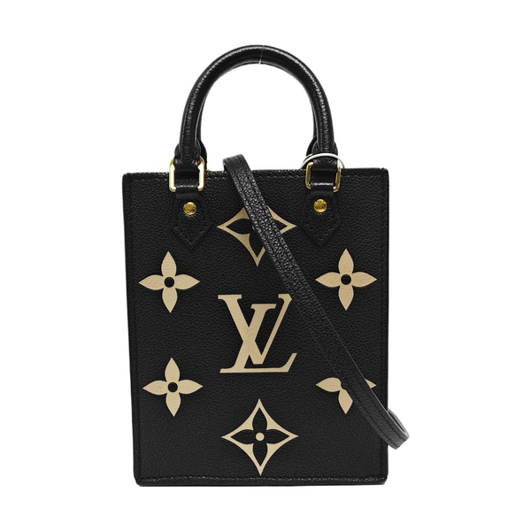 SAC PLAT Mini Monogram Calfskin Black