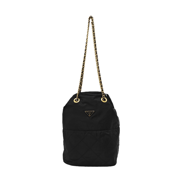 Nylon Shoulder Bag Black