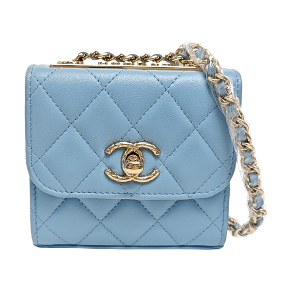 TRENDY CC Quilted Lambskin Blue