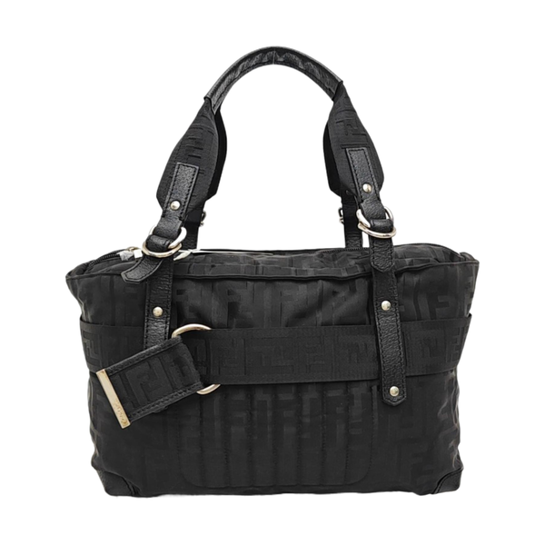 Fabric Top Handle Bag Black