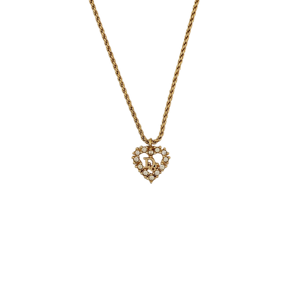 Dior Oblique Metal Gold Necklace
