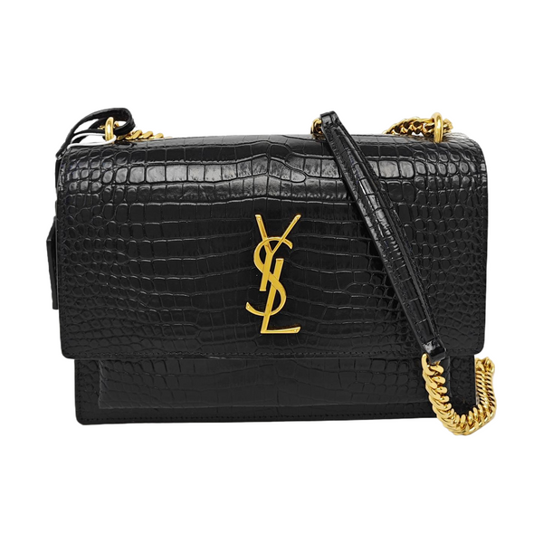 SUNSET Medium Calfskin Black