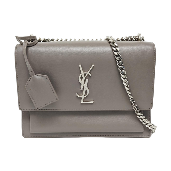 SUNSET Medium Calfskin Gray