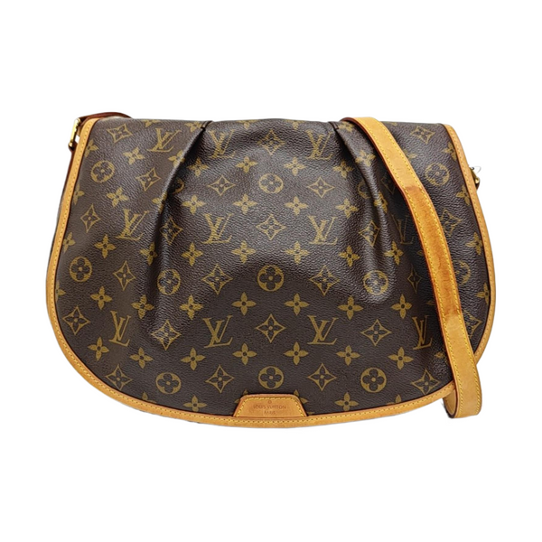 MENILMONTANT MM Monogram Coated Canvas Brown