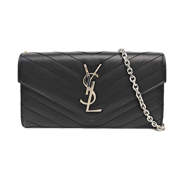 MONOGRAM Chevron Calfskin Black