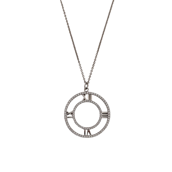 Atlas 18k White Gold Silver Necklace