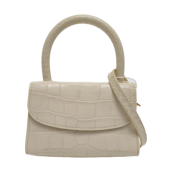 Leather Shoulder Bag Mini White