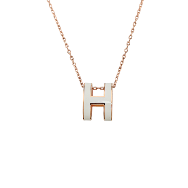Pop H Metal Rose Gold Necklace