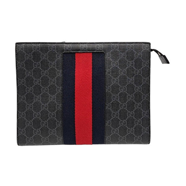 GG Supreme Monogram Coated Canvas Gray