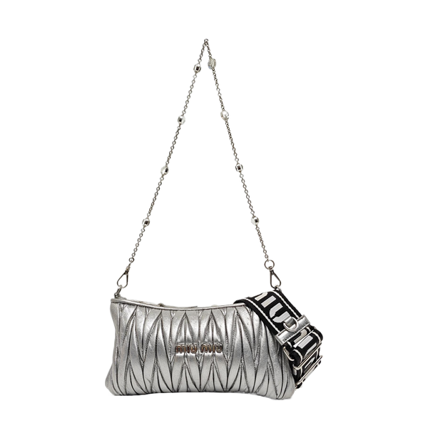 Matelassé Quilted Lambskin Silver