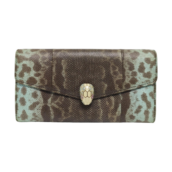 SERPENTI FOREVER Calfskin Brown Wallet
