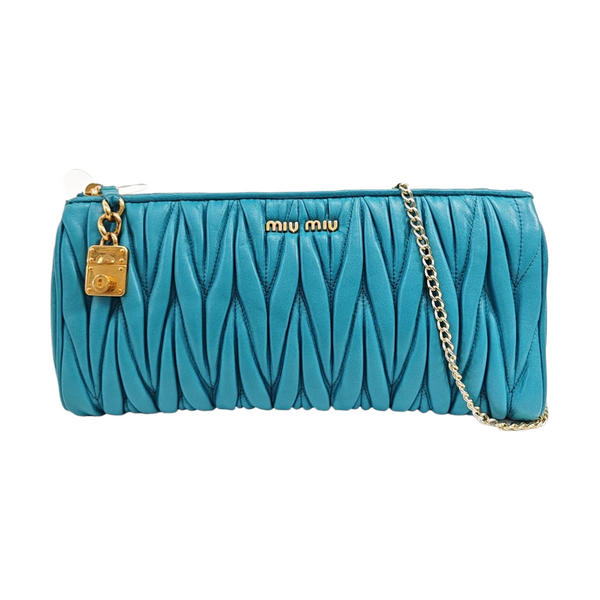 Matelassé Quilted Lambskin Blue
