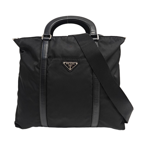 Nylon Shoulder Bag Black