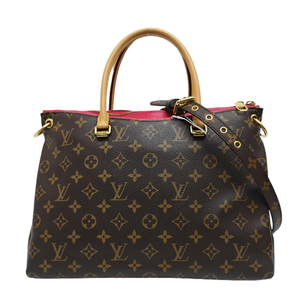 PALLAS MM Monogram Coated Canvas Brown