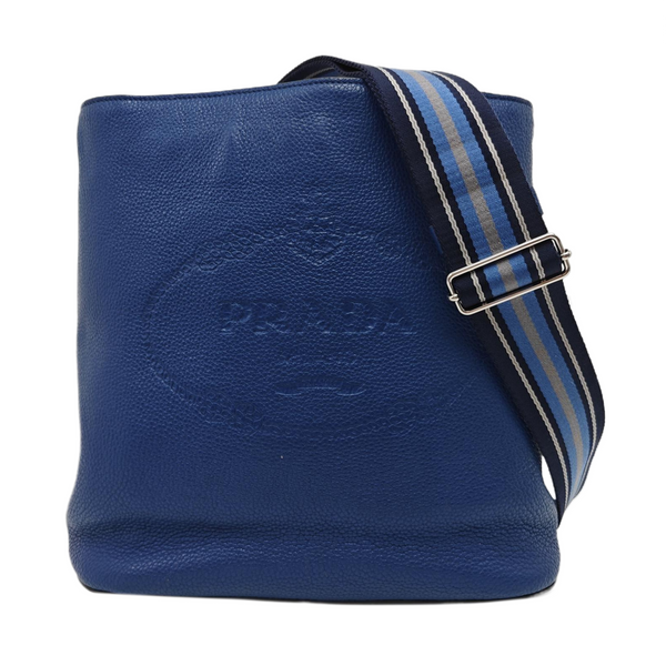 Calfskin Shoulder Bag Blue