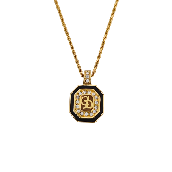 Petit CD Metal Gold Necklace