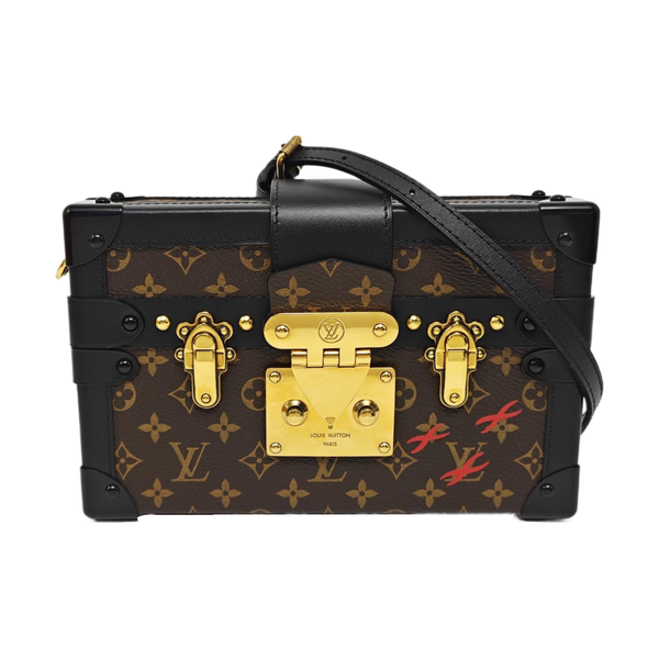 PETITE MALLE Monogram Coated Canvas Brown