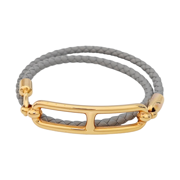 Roulis Leather Gray Bracelet