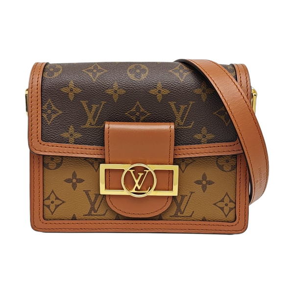 DAUPHINE Mini Monogram Coated Canvas Brown