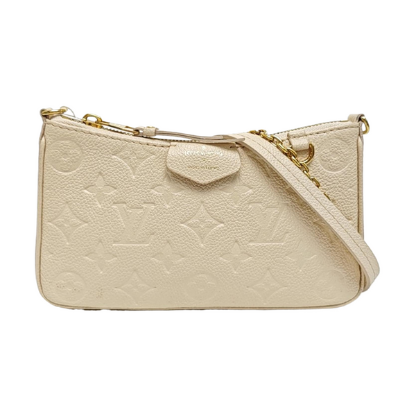 EASY POUCH ON STRAP Calfskin Beige