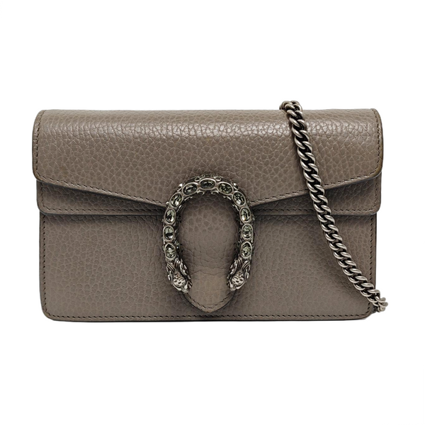 Authenticated pre-owned Dionysus Super Mini Calfskin Grey - Shoulder Bag at Looply