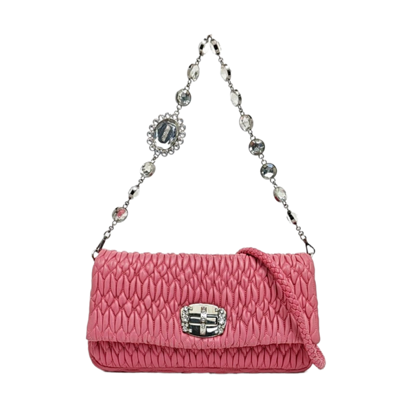 Crystal Quilted Lambskin Pink