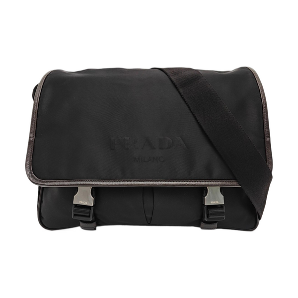 Nylon Shoulder Bag Black