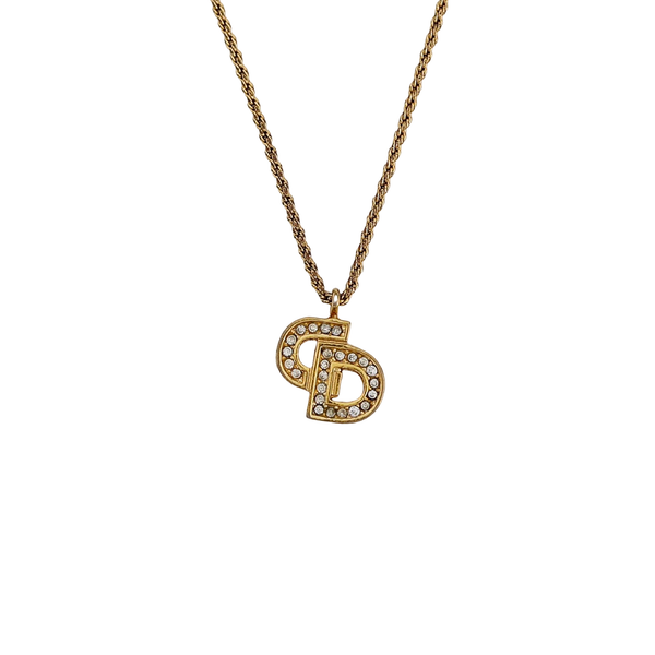 Petit CD Metal Gold Necklace