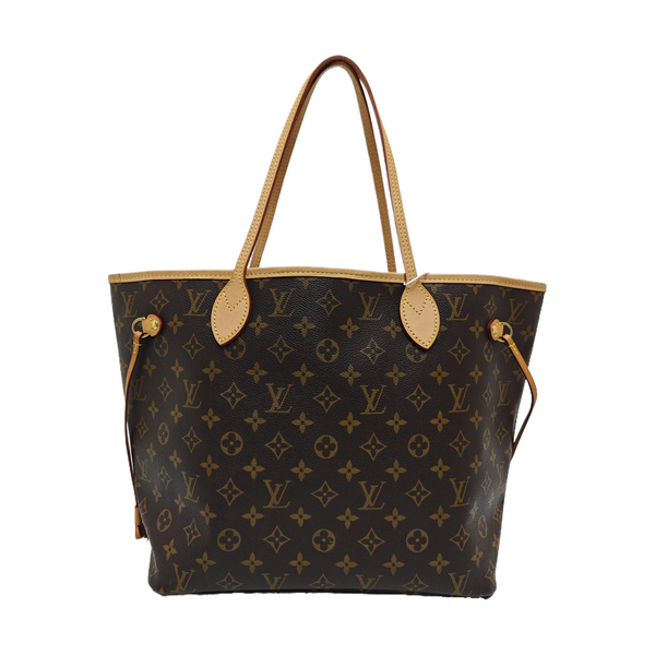 Authenticated pre-owned NEVERFULL MM Monogram Coated Canvas Brown - Tote Bag at Looply
