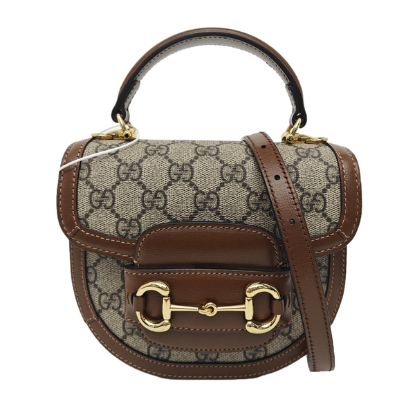 Horsebit 1955 Mini Monogram Coated Canvas Beige
