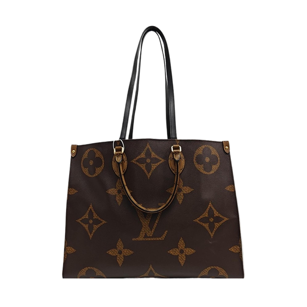 Authenticated pre-owned ONTHEGO GM Monogram Coated Canvas Brown - Tote Bag at Looply