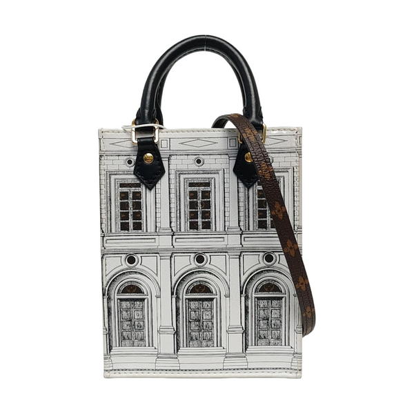 SAC PLAT Mini Calfskin White