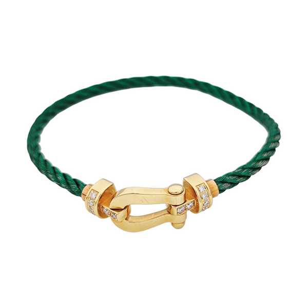 Force 10 18k Gold Green Bracelet