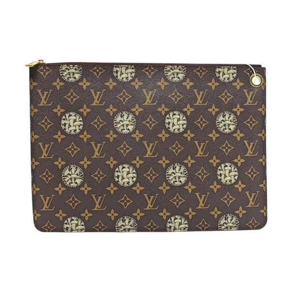 TOILLETTE Monogram Coated Canvas Brown
