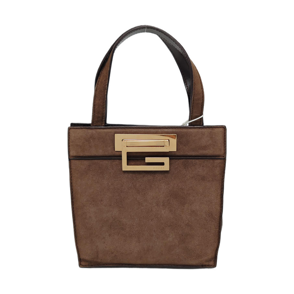 Suede Tote Bag Brown