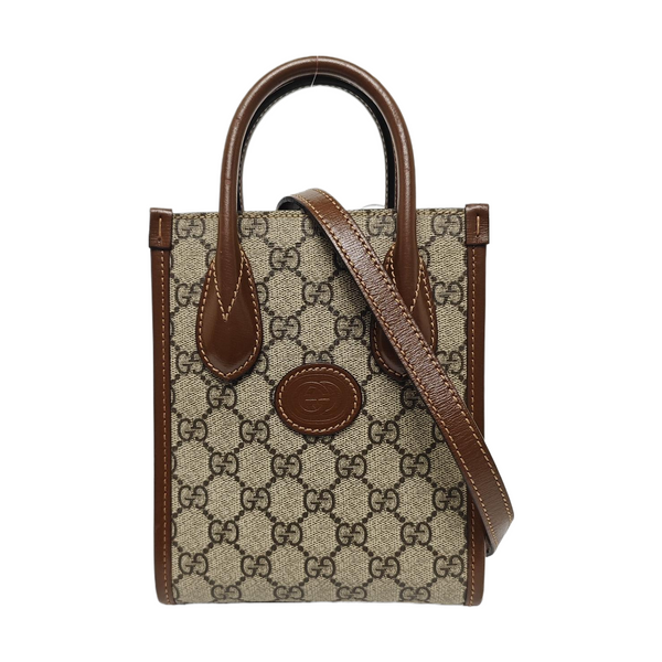 Retro Mini Monogram Coated Canvas Beige