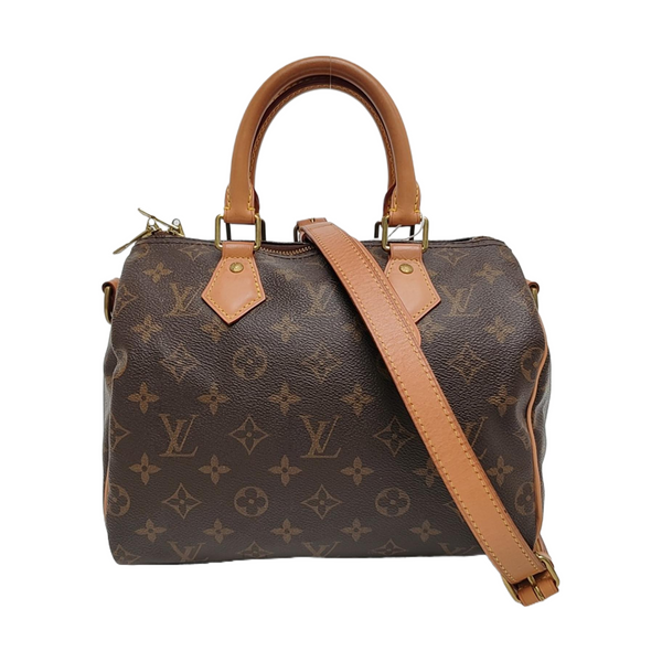 SPEEDY 25 Monogram Coated Canvas Brown