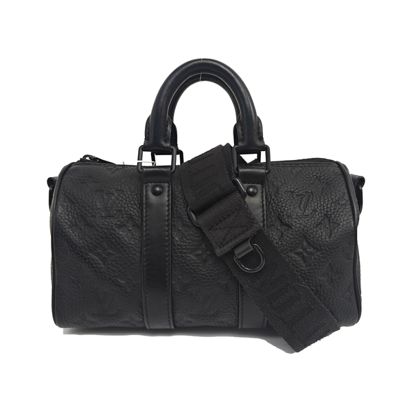 KEEPALL 25 Monogram Calfskin Black