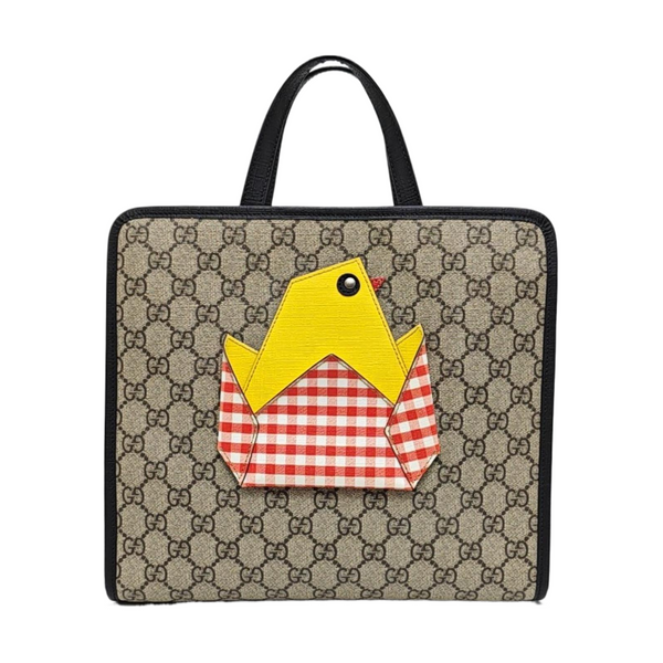 Children’s GG Bucket Monogram Coated Canvas Beige