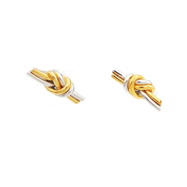 KNOT Brass Gold Stud Earrings