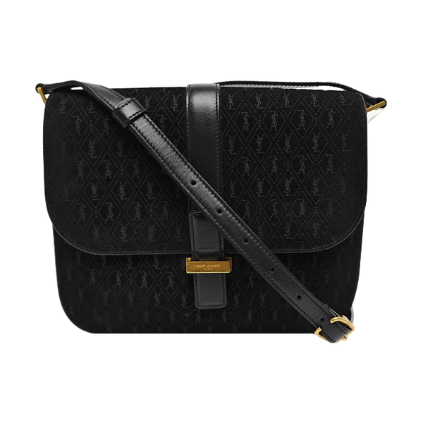 MONOGRAM ALL OVER Small Suede Black